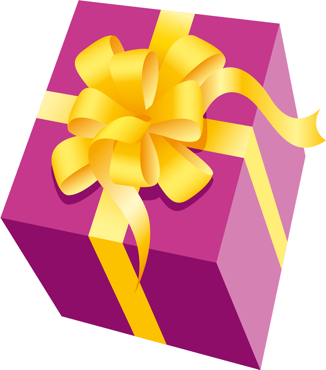Download - Pink Gift Box Png (1400x1589), Png Download