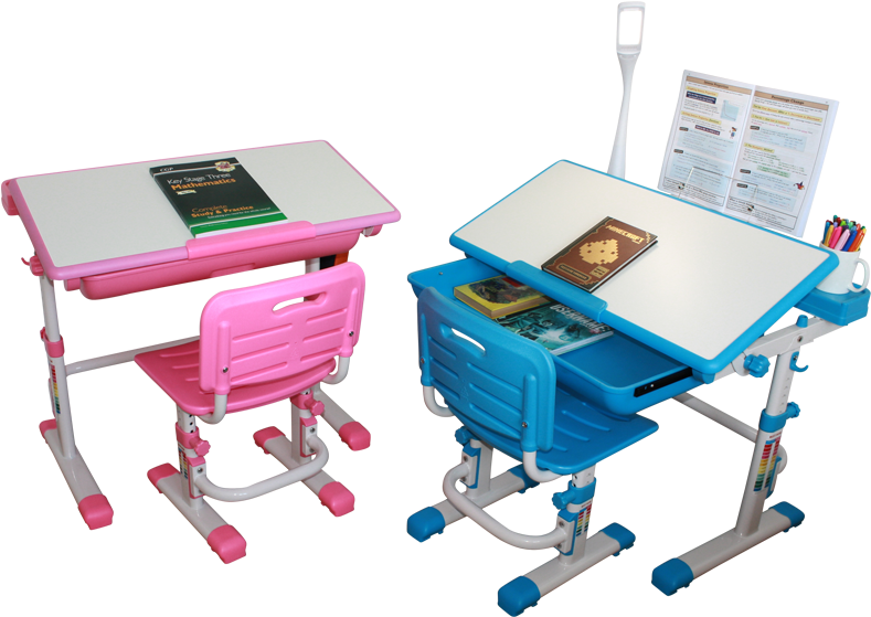 Best Desk Height Adjustable Kids Desk Sprite Pink - Table (800x800), Png Download
