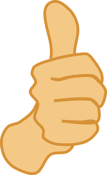 Original Png Clip Art File Thumbs Up 3 Svg Images Downloading (366x599), Png Download