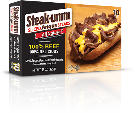 100% Angus Beef Sandwich Steaks - Angus Beef Steak Umm (466x392), Png Download