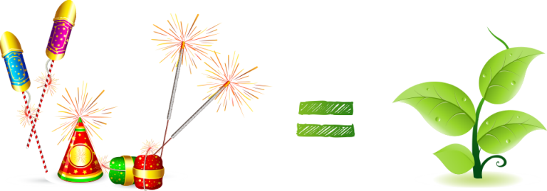 Green-diwali - Diwali Crackers Rocket Png (768x269), Png Download