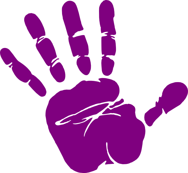 Manos De Color Morado (600x552), Png Download