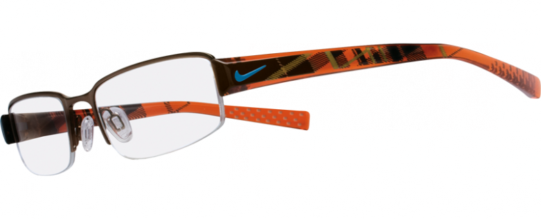 Proimg 2413 Miniatura Nike 8074 / Walnut/translucent - Nike Eyeglasses 8074 206 Walnut 51 Mm (781x317), Png Download
