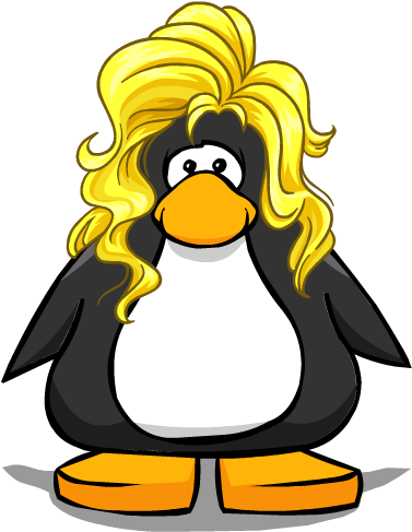 The Electric Shock From A Player Card - Club Penguin Blonde Hair (390x486), Png Download