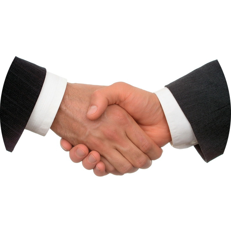 Manos-estrech - Hand Shake (765x749), Png Download