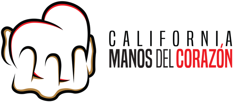 California Manos Del Corazón's Logo Includes Its Name - Hand (796x362), Png Download