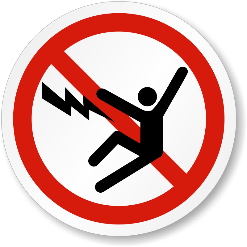 Electric Shock Iso Prohibition Safety Symbol Label - Shirts For Electrical Engineers (800x800), Png Download