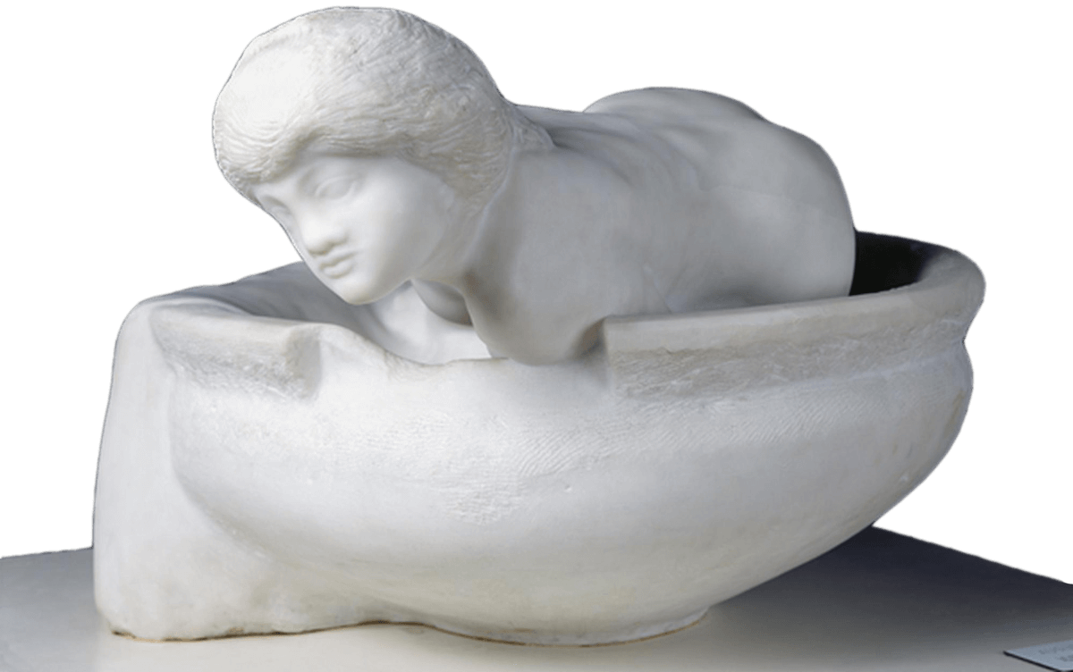 Theseus And The Minotaur - Giclee Painting: Rodin's Little Fairy Of The Water, (1200x752), Png Download