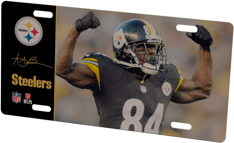 Pittsburgh Steelers Antonio Brown 1 Metal Photo - Pittsburgh Steelers (1024x768), Png Download