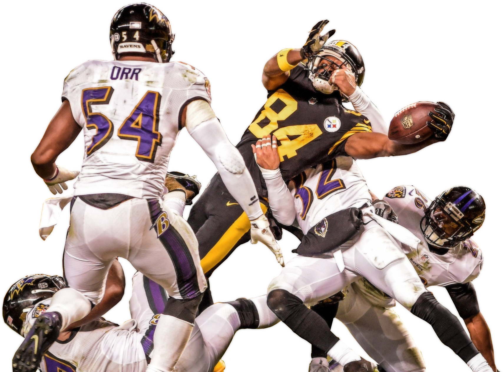 And A Cropped Version - Posterazzi Antonio Brown 2016 Action Photo Print Pfsaatz24120 (1770x1670), Png Download