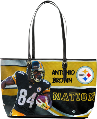 Antonio Brown Cool Large Leather Tote - Fathead Nfl Antonio Brown 2016 Realbig (372x480), Png Download