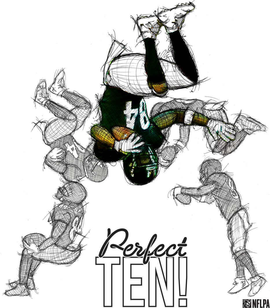 Antonio Brown Perfect 10 K (1000x1140), Png Download