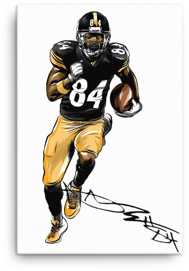 Boomin Through Yards Antonio Brown Canvas - Antonio Brown (1000x1000), Png Download
