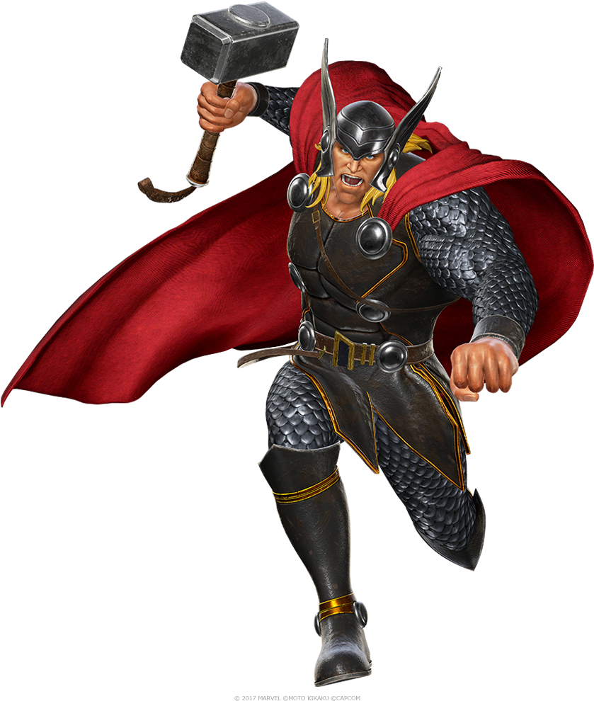 Thor - Marvel Vs Capcom Infinite Thor (350x404), Png Download