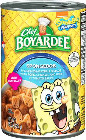 Spongebob Can - Chef Boyardee Spongebob (500x500), Png Download