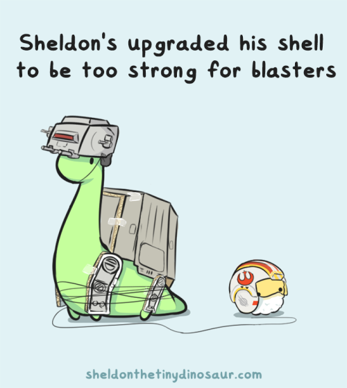 Happy New Star Wars Movie Day Hope Everyone Can Enjoy - Sheldon The Tiny Dinosaur That Thinks He (500x560), Png Download