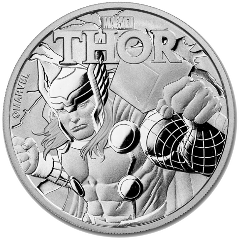 Marvel Comics Thor 1 Oz Silver - 1 Oz Silver Coin New (500x500), Png Download
