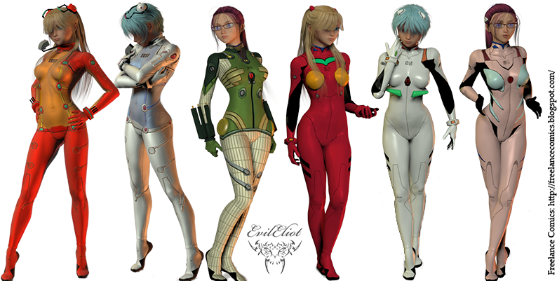 Evangelion Plugsuits By Evileliot - Fallout 4 Evangelion Mod (800x400), Png Download