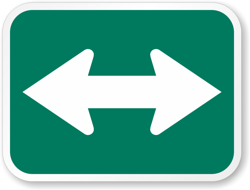 Arrow Traffic Signs - Green Arrow Road Sign (800x609), Png Download