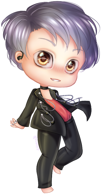 Drawing Step Rap Monster Dibi Chibi Image Library Stock - Rap Monster Bts Chibi (484x848), Png Download