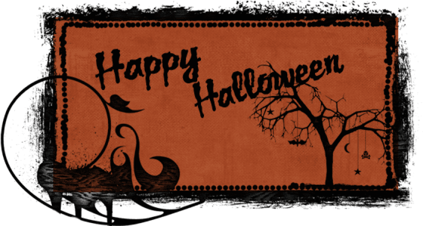 Haunted Tree Banner - Halloween Png Gif Banner (750x300), Png Download