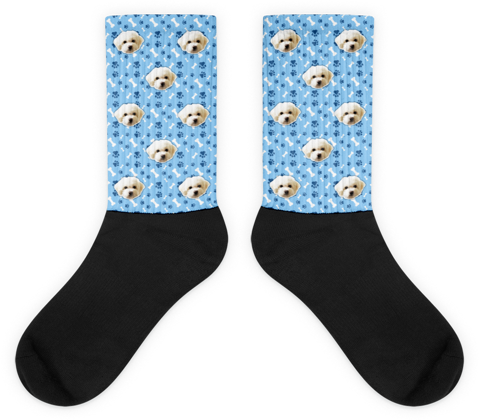 Custom Pet Pattern Printed Socks - German Flag Socks (1000x1000), Png Download