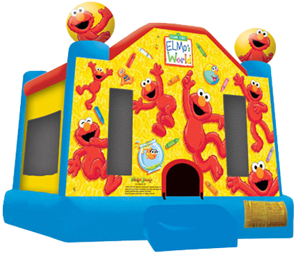 Elmo Face Png Download - Elmo Bounce House (500x440), Png Download