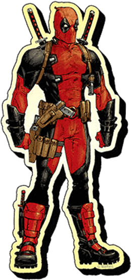 Marvel Comics Deadpool Magnet - Deadpool Standing (555x555), Png Download