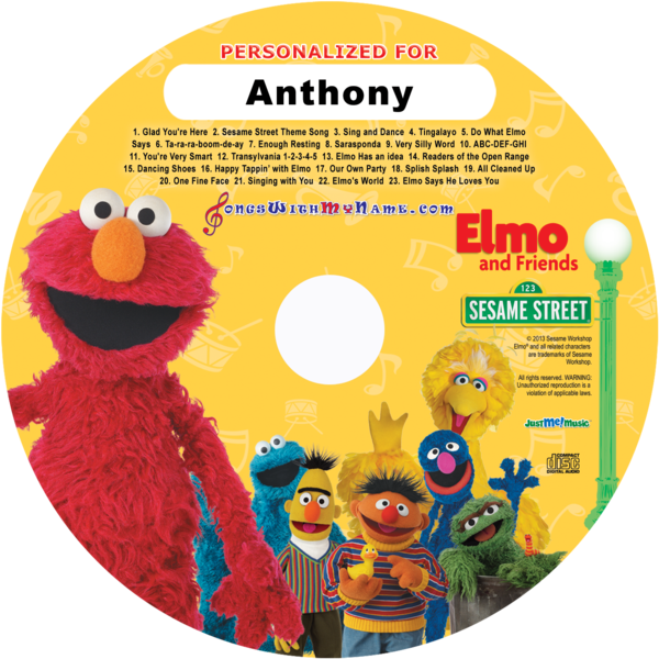 Happy Tappin With Elmo - Personalized Elmo And Friends Sing Along (600x600), Png Download
