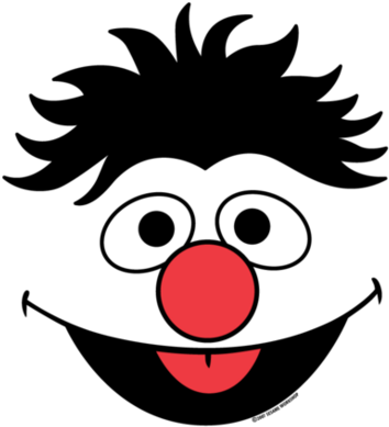 Clip Art Stock Elmo Clipart Eye Nose Mouth - Sesame Street Ernie Face (368x400), Png Download