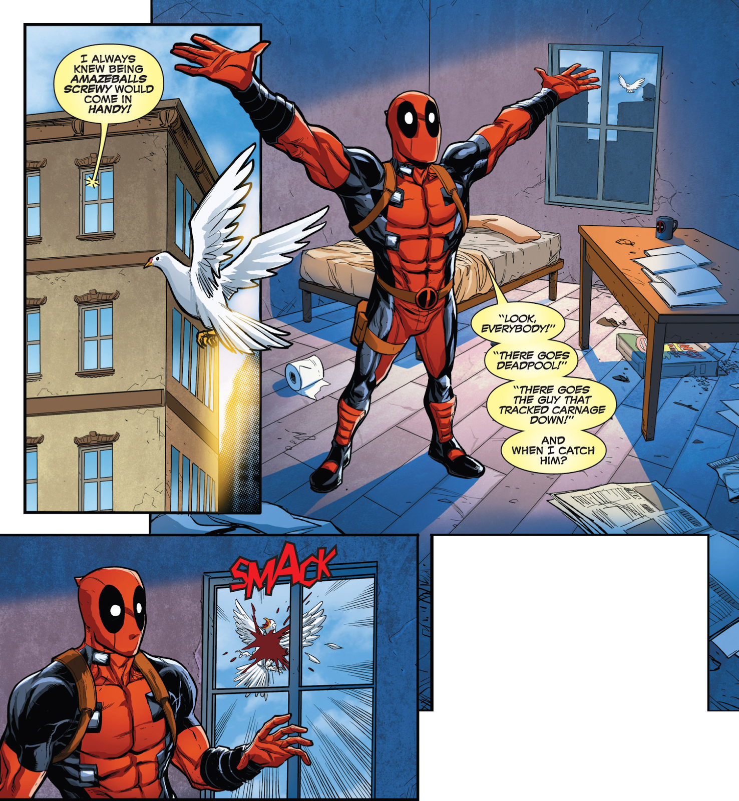 And When I Catch Him Smack - Deadpools Kids (1476x1600), Png Download