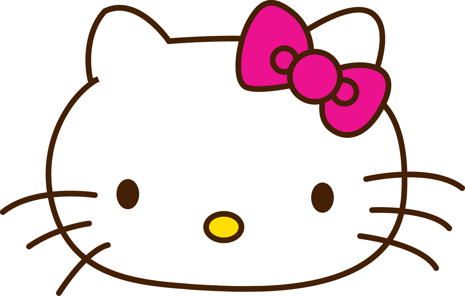 Hello Kitty Happy Face (1500x956), Png Download