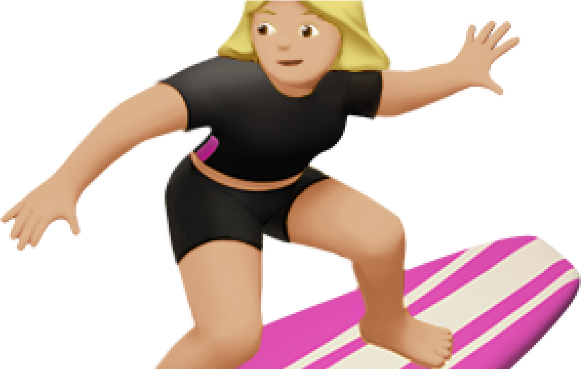 Surfer Emoji (1280x719), Png Download