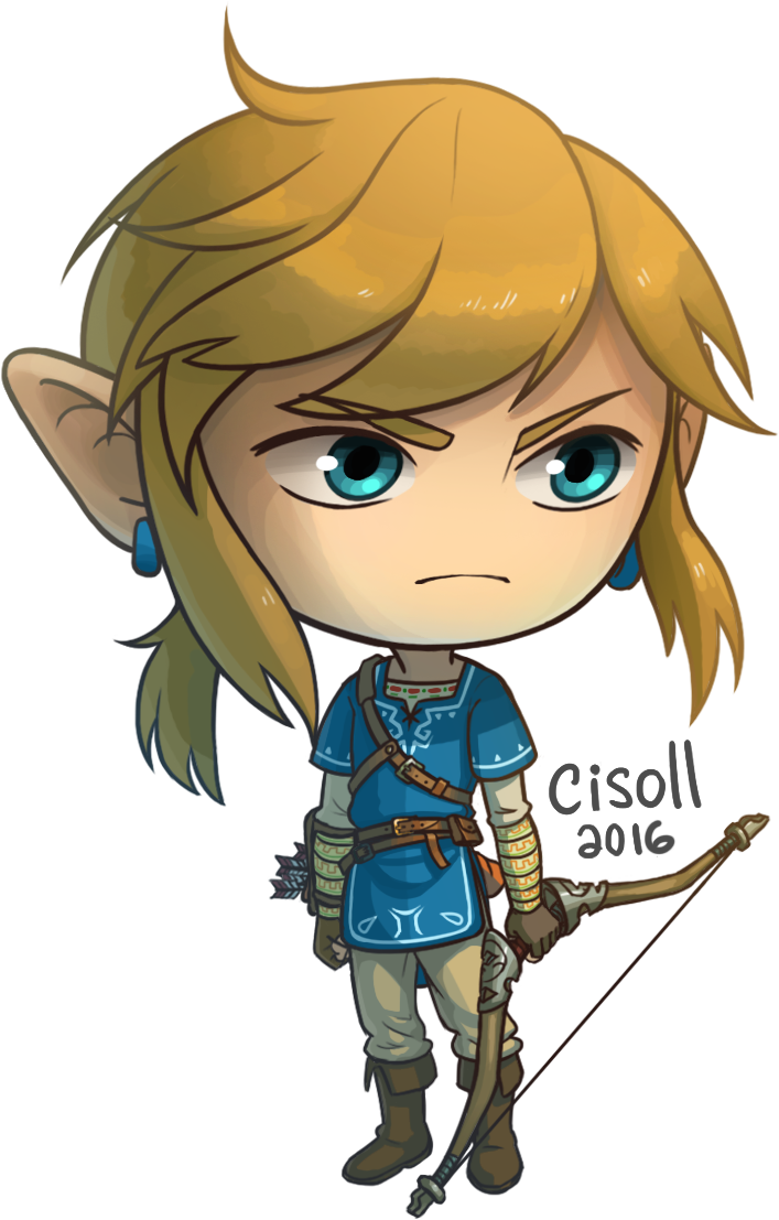 My Sticker Of The New Link From Breath Of The Wild - Video Game (864x1184), Png Download