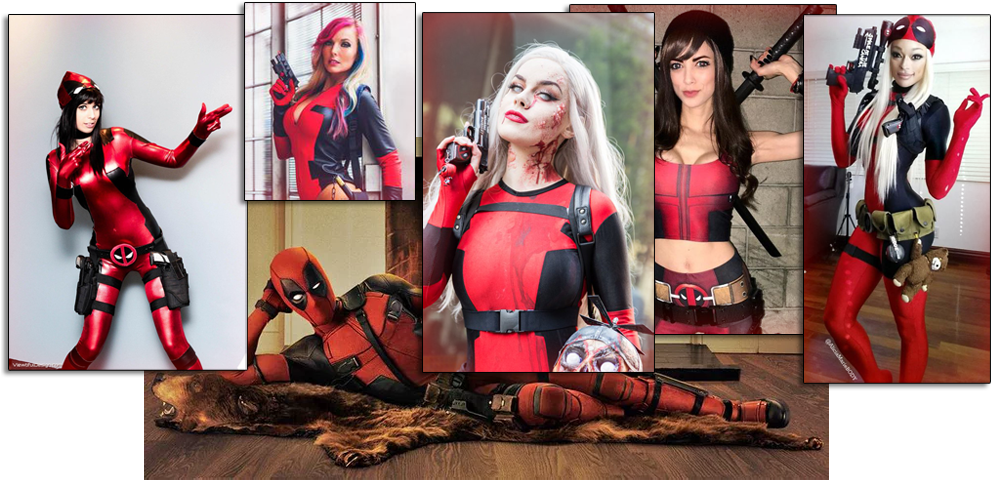 Deadpool Cosplay Cover - Deadpool Movie Art 32x24 Poster Decor (1000x488), Png Download