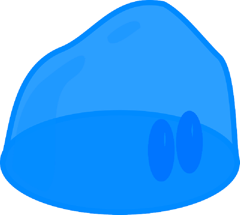 Jelly, Aspic, Jello, Blue, Funny, - Blue Slime Clipart (800x717), Png Download