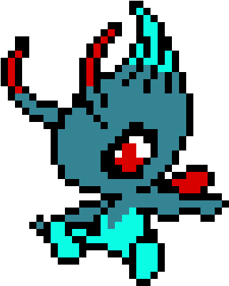 Celebi - Cartoon (390x430), Png Download