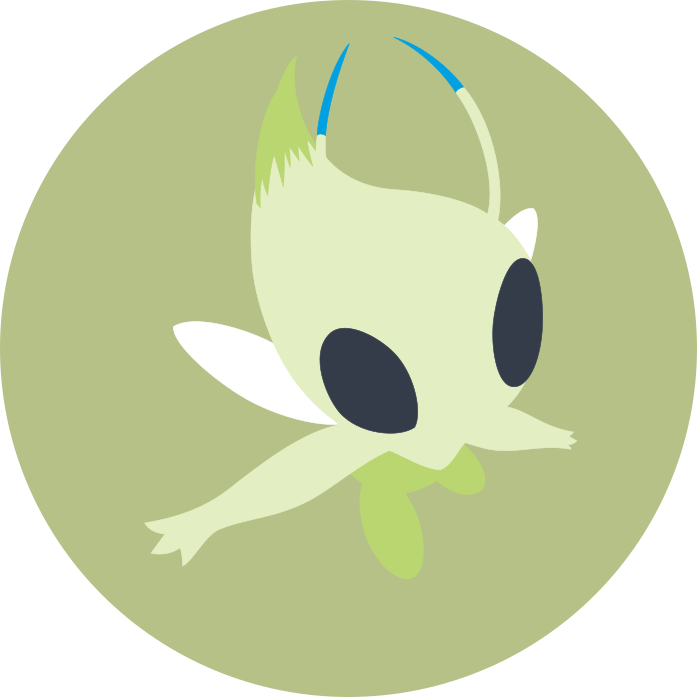 Minimalist Celebi Icon - Celebi Minimalist (697x697), Png Download