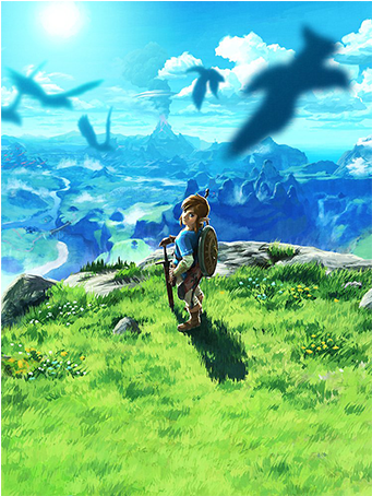 With The Series Of The Legend Of Zelda 30th Anniversary-themed - Nintendo The Legend Of Zelda: Breath (500x453), Png Download