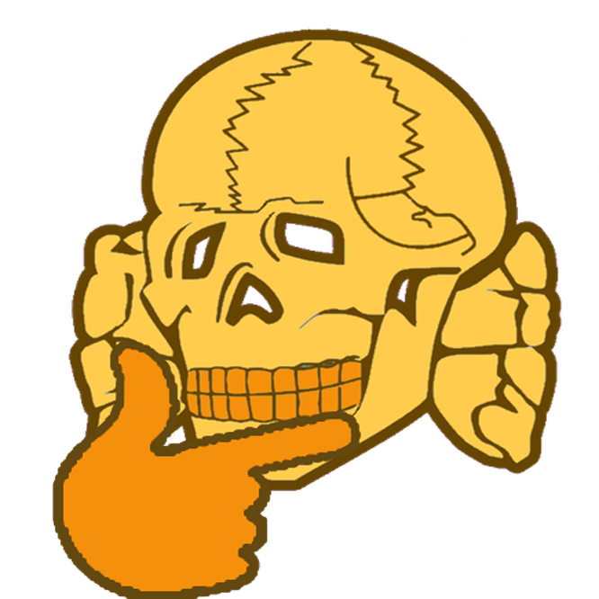 View 1522847278071 , - Thinking Emoji Skull (666x666), Png Download