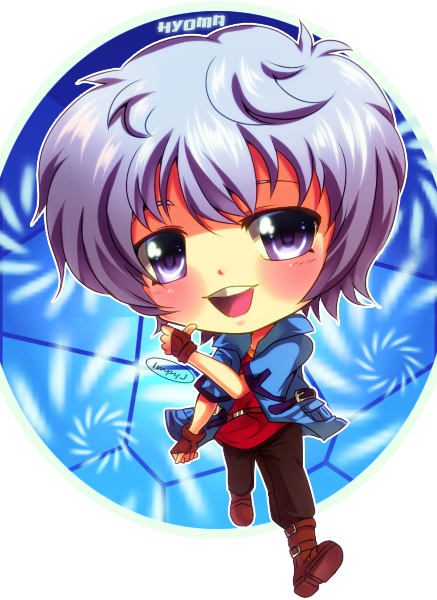 Beyblade Metal Fusion Images Chibi Hyoma Wallpaper - Chibi Gingka From Beyblade Metal Fusion (437x600), Png Download
