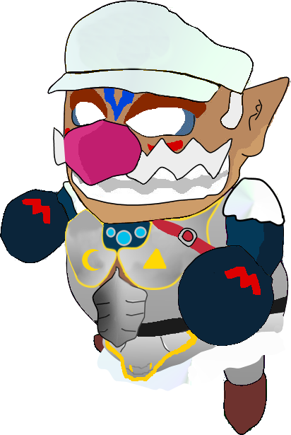 Fierce Deity Wario - Computer File (412x615), Png Download