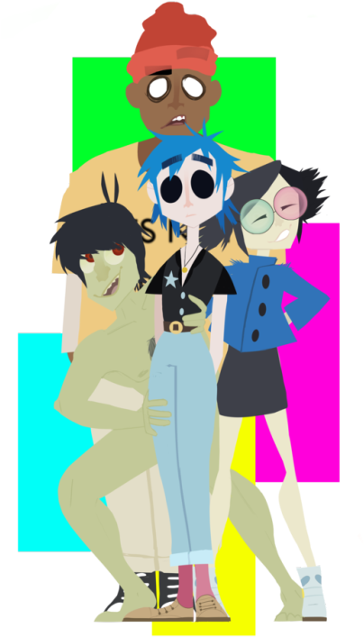 Gorillaz - Saturnz Barz - 2d Saturnz Barz (441x750), Png Download
