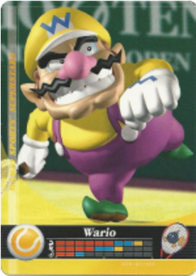 Wario - Tennis - False Wario Tennis Amiibo Card For Mario Sports Superstars (500x537), Png Download
