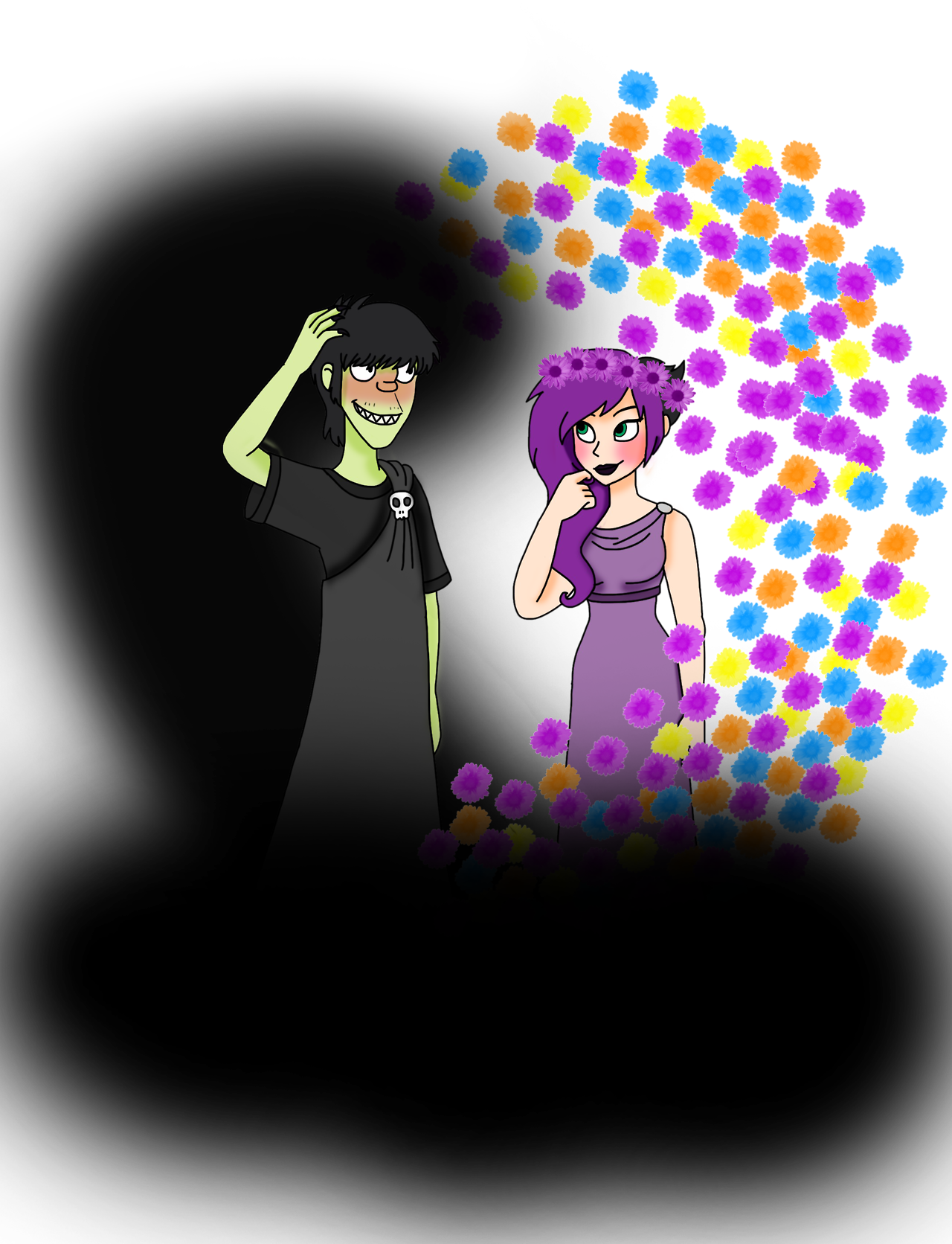 I Thought Of Making The Gorillaz Portraying Figures - Cartoon (1280x1672), Png Download