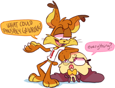 I Was Trying To Stream Bubsy Today But My Laptop Decided - Cartoon (500x368), Png Download