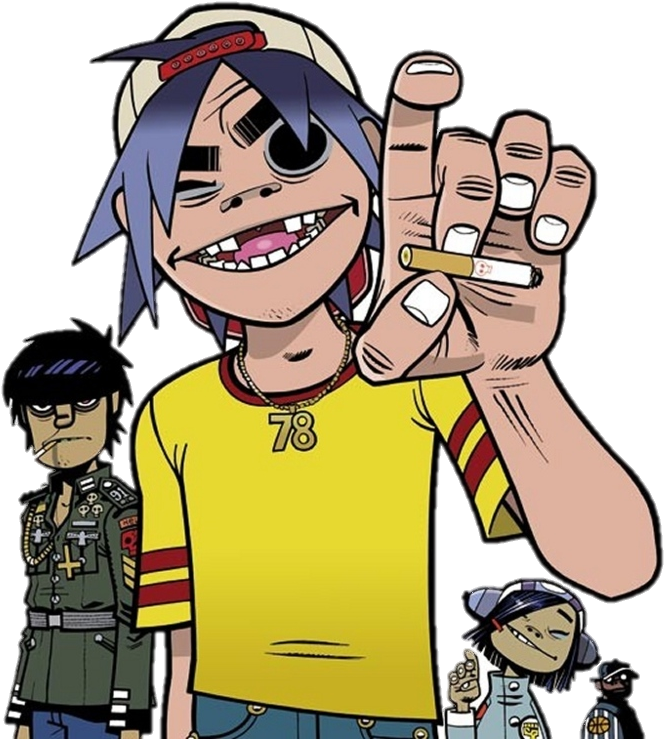 Gorillaz Art (1000x750), Png Download