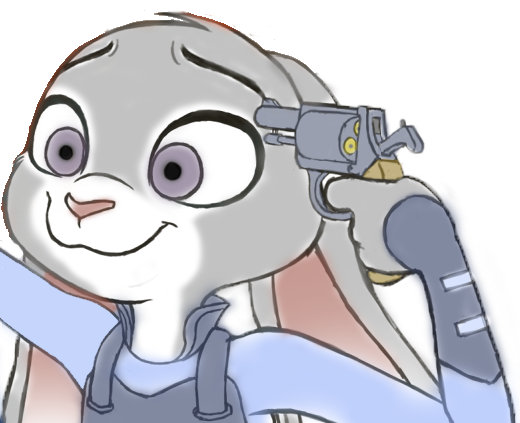 Judy Hopps Delet Me - Judy Hopps Gun To Head (520x423), Png Download