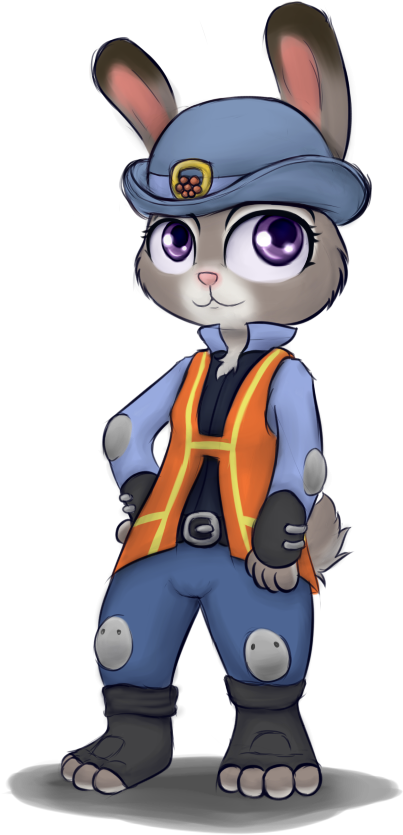 Lieutenant Judy Hopps - Cartoon (768x1024), Png Download