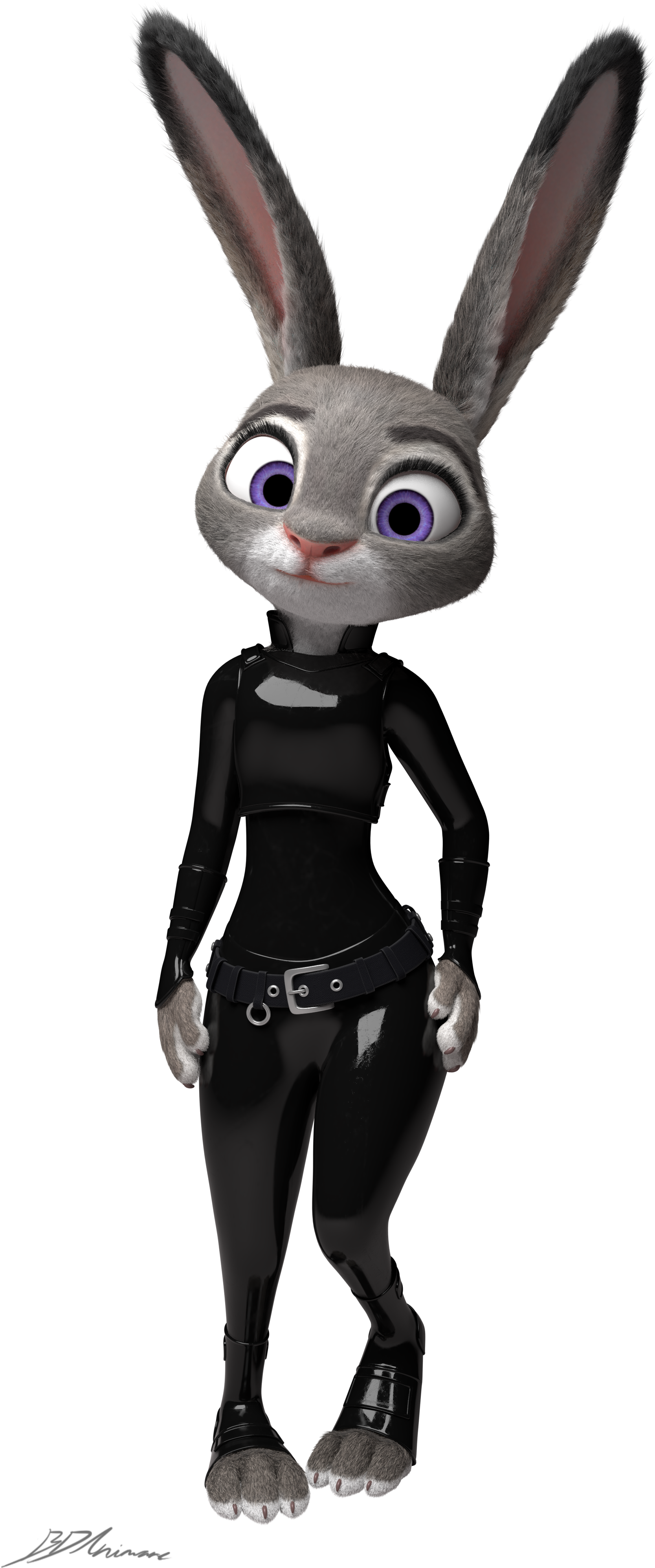 Judy Latex - Rabbit (1716x4096), Png Download